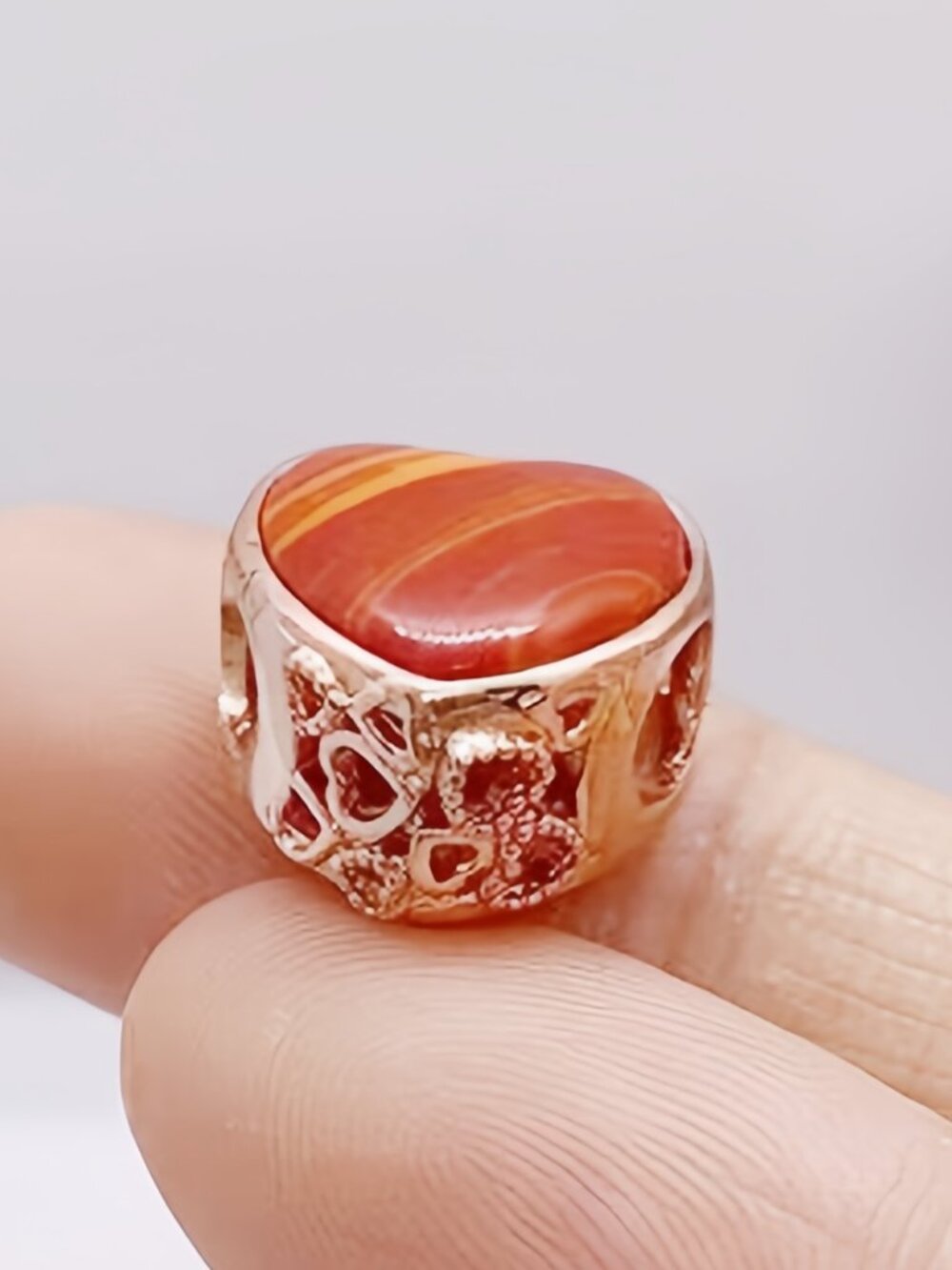 Pandora Rose Gold-Plated & Red Murano Glass Heart Charm
